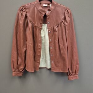 Levi's Women's Leather Jacket in Rust